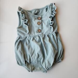 6-9 Months - Baby Clothes - Bubble Romper Green